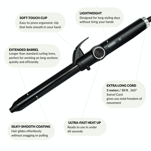 Luxe wave curling iron 1 inch/ 25 mm
