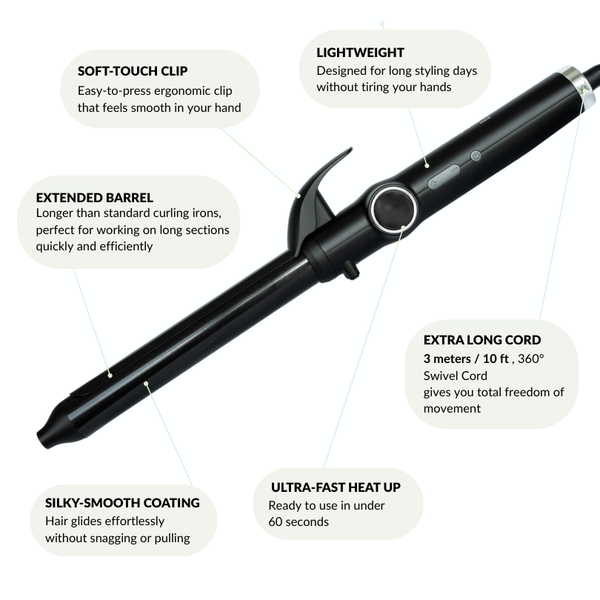 Luxe wave curling iron 1 inch/ 25 mm